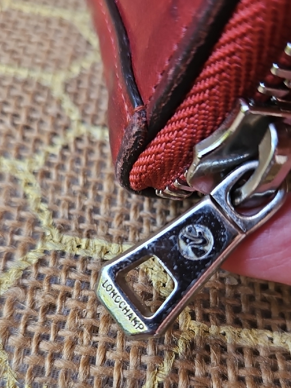 Longchamp Vintage Retro Burgundy Zip Wallet Leather - Picture 4 of 7